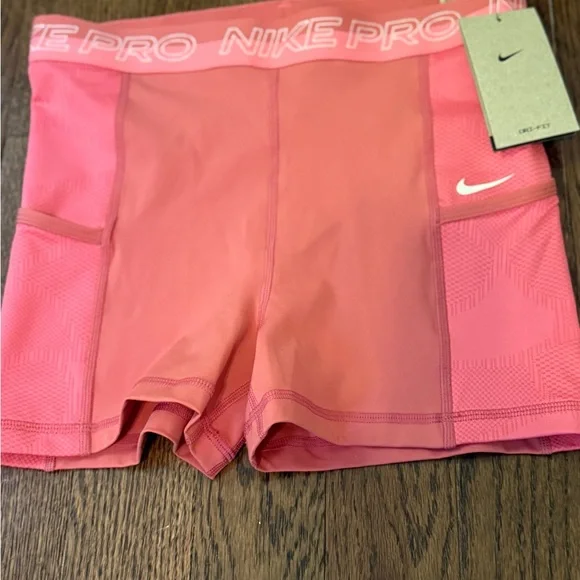 Nike Pro Women's Purple and Coral Athletic Shorts. NWT. SIZE MEDIUM - Picture 5 of 7